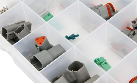 MSD Deutsch Connector Kits 8188 Wire Connectors, Kit, 360 Piece, Includes 2, 3, 4, 6, 8, and 12 Pin Housings, Pins, Seals, Wedges, Clear Plastic Case, Each thumbnail 6