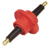 MSD Firewall Feed-Thrus 8211 Feed-Thru, Coil Wire, Rynite, Red/Black, Male HEI Post, 1.0 in. Hole Required, Each thumbnail 2
