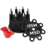 MSD Distributor Cap and Rotor Kits 79193 Kits, Male/HEI, Black Rynite Cap, Stainless Steel Contact Terminal, Clamp Down, MSD, Pro Mag 12/12LT/20/44, Kit thumbnail 4