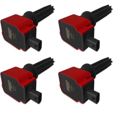 MSD Direct Replacement Ignition Coil Packs 82594 Coil, Replacement, Red, Ford, 2.0/2.3L, Ecoboost, Set of 4 thumbnail 1