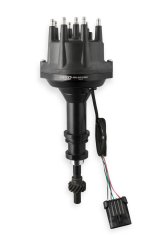 MSD Pro-Billet Dual Sync EFI Distributors 23783 Distributor, EFI, Hall Effect Trigger, Male/HEI, Standard Rotation, Black Cap, Billet Aluminum Housing, Black, Ford, Each thumbnail 1