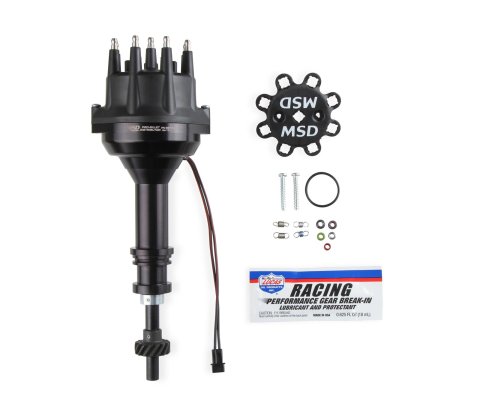 MSD Pro-Billet Distributors 857731 Distributor, Pro-Billet, Magnetic Pickup, Mechanical Advance, Male HEI Small Cap, Billet Aluminum, Black Anodized Body, Black Cap, Ford, V8, Each thumbnail 2