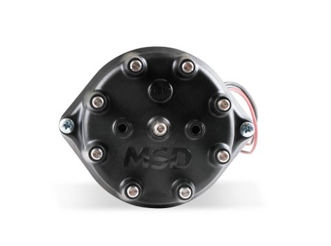MSD Pro-Billet Distributors 857731 Distributor, Pro-Billet, Magnetic Pickup, Mechanical Advance, Male HEI Small Cap, Billet Aluminum, Black Anodized Body, Black Cap, Ford, V8, Each thumbnail 5