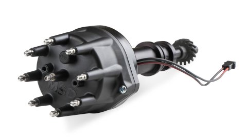 MSD Pro-Billet Distributors 857731 Distributor, Pro-Billet, Magnetic Pickup, Mechanical Advance, Male HEI Small Cap, Billet Aluminum, Black Anodized Body, Black Cap, Ford, V8, Each thumbnail 7