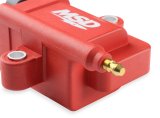 MSD Smart Coils 8289 Ignition Coil, Coil, Remote Mount, 50,000 V, 0.55 Ohms, Male/HEI Coil Wire Attachment, Use with Holley HP Dominator ECU, Red, Each thumbnail 1
