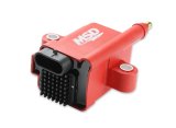 MSD Smart Coils 8289 Ignition Coil, Coil, Remote Mount, 50,000 V, 0.55 Ohms, Male/HEI Coil Wire Attachment, Use with Holley HP Dominator ECU, Red, Each thumbnail 2