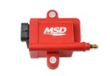 MSD Smart Coils 8289 Ignition Coil, Coil, Remote Mount, 50,000 V, 0.55 Ohms, Male/HEI Coil Wire Attachment, Use with Holley HP Dominator ECU, Red, Each thumbnail 4