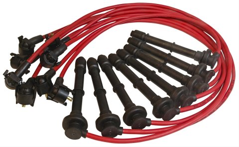 MSD 8.5mm Super Conductor Spark Plug Wire Sets 32219 Wires, Conductor, Spiral Core, 8.5mm, Red, 90 Degree Boots, Ford, 4.6L, Set