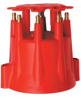 MSD Replacement Distributor Caps 8565 Cap, Male/HEI-Style, Red, Screw-Down, Pro-Billet, V8, Marine, Each thumbnail 4