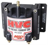 MSD 6 HVC Coils 8250 Ignition Coil, Blaster HVC, E-Core, Square, Epoxy, Black, 40,000 V, Each thumbnail 1
