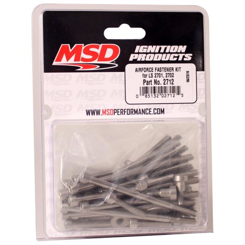 MSD LS Airforce Intake Fastener Kits 2712 Manifold Bolts, Kits, Internal Allen Head, Stainless Steel, Natural, Chevrolet, Small Block LS, Kit