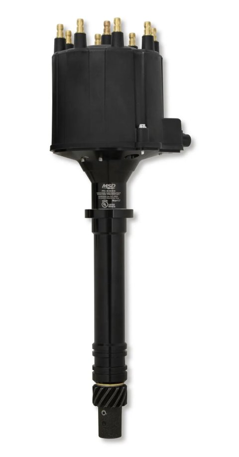 MSD Pro-Billet Ready-to-Run EFI Distributors 83663 Distributors, Ready-To-Run EFI, Magnetic Trigger, Male/HEI, Computer-controlled Advance, Iron Gear, Black Cap, Chevy, 305, 350, 454, Each thumbnail 3