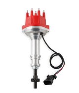 MSD Pro-Billet Dual Sync EFI Distributors 2379 Distributor, EFI, Hall Effect Trigger, Male/HEI, Standard Rotation, Red Cap, Billet Aluminum Housing, Natural, Ford, V8, Each thumbnail 2
