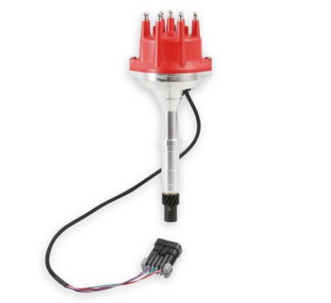 MSD Pro-Billet Dual Sync EFI Distributors 2387 Distributor, EFI, Hall Effect, Male HEI Cap, Melonized Gear, Billet Aluminum Housing, Red Cap, AMC, V8, Each thumbnail 1