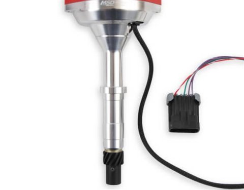 MSD Pro-Billet Dual Sync EFI Distributors 2387 Distributor, EFI, Hall Effect, Male HEI Cap, Melonized Gear, Billet Aluminum Housing, Red Cap, AMC, V8, Each thumbnail 5