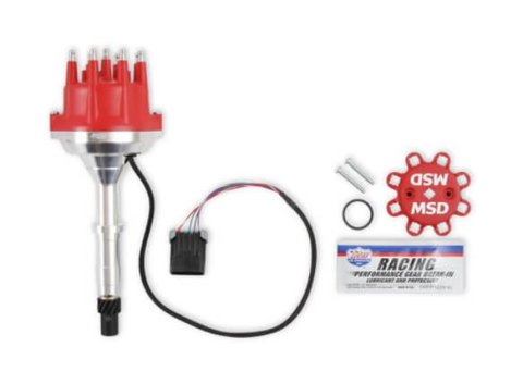 MSD Pro-Billet Dual Sync EFI Distributors 2387 Distributor, EFI, Hall Effect, Male HEI Cap, Melonized Gear, Billet Aluminum Housing, Red Cap, AMC, V8, Each thumbnail 7