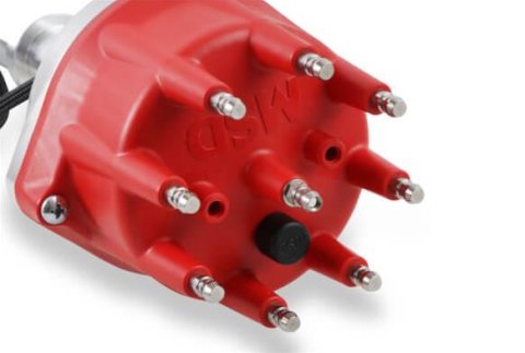 MSD Pro-Billet Dual Sync EFI Distributors 2387 Distributor, EFI, Hall Effect, Male HEI Cap, Melonized Gear, Billet Aluminum Housing, Red Cap, AMC, V8, Each thumbnail 9