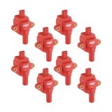 MSD Ford 7.3L Godzilla Ignition Coils 82838 Coils, 7.3 Godzilla, Coil Pack, Red, Ford, Set of 8 thumbnail 1