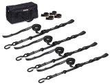 PRP Seats SpeedStrap Motorcycle Tie-Down Kits 71760 Straps, SpeedStrap, Motorcyle, Four 10 ft. Tie-Downs with Soft Ties, Cam-Lock, S-Hook, Black, Four SpeedWraps, Storage Bag, Kit thumbnail 1