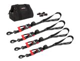 PRP Seats SpeedStrap Heavy-Duty Through-the-Wheel Tie-Downs 71780 Tie-Down Straps, SpeedStrap, Through-the-Wheel, Four 12 ft. Tie-Downs, D-Ring, Ratchet, Twisted Snap Hook, Black, Four SpeedWraps, Storage Bag, Kit thumbnail 1