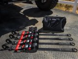 PRP Seats SpeedStrap Heavy-Duty Through-the-Wheel Tie-Downs 71780 Tie-Down Straps, SpeedStrap, Through-the-Wheel, Four 12 ft. Tie-Downs, D-Ring, Ratchet, Twisted Snap Hook, Black, Four SpeedWraps, Storage Bag, Kit thumbnail 2
