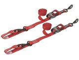 PRP Seats SpeedStrap Ratchet Tie-Downs 15223-2 Tie-Down Straps, SpeedStrap, Ratchet, S-Hook, Retention Clip, Soft Tie, 1.5 in. Width, 10 ft. Length, 1,333 lbs. Working Load Rating, Red, Pair thumbnail 1