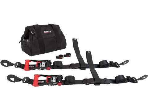 PRP Seats SpeedStrap Heavy-Duty Tire Bonnets 71770 Tie-Down Straps, SpeedStrap, Heavy-Duty, Bonnets, Ratchet, Twisted Snap Hooks, 2 in. Width, Black, SpeedWraps, Storage Bag, Kit thumbnail 2