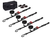 PRP Seats SpeedStrap Heavy-Duty Motorcycle/ATV Tie-Down Kits 71750 Straps, SpeedStrap, Motorcyle/ATV, Four 15 ft. Tie-Downs with Soft Ties, Ratchet, S-Hook, Black, Four SpeedWraps, Storage Bag, Kit thumbnail 2