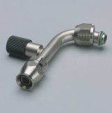 Aeroquip Air Conditioning Hose Ends FCE1833 Fitting, Nickel Plated, Steel, A/C, 90 Degree, -8 AN Female, O-Ring, Charge Port, Reusable, Each thumbnail 2