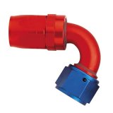 Aeroquip Reusable Hose Ends FBM4044 Fitting, End, AQP Hose, 120 Degree, -10 AN to Female -10 AN, Aluminum, Red/Blue, Each thumbnail 1