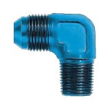 Aeroquip AN to NPT Adapter Fittings FBM2031 Fitting, Adapter, NPT, 90 Degree, Aluminum, Blue Anodized, -4 AN, 1/8 in. NPT, Each thumbnail 2