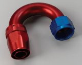 Aeroquip Reusable Hose Ends FBM4066 Fitting, End, 180 Degree, -16 AN, -16 AN Adapter, Aluminum, Red/Blue, Each thumbnail 1