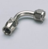Aeroquip Air Conditioning Hose Ends FCE1732 Fitting, Nickel Plated, Steel, A/C, 90 Degree, -6 End, Female, O-Ring, Reusable, Each thumbnail 2
