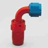 Aeroquip Reusable Hose Ends FBM4033 Fitting, End, AQP/StartLite Hose, 90 Degree, -8 AN to Female -8 AN, Aluminum, Red/Blue, Each thumbnail 1