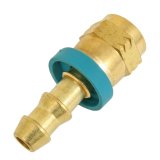 Aeroquip Socketless Hose Ends FBM1231 Fitting, End, AQP Socketless, Straight, -4 AN Barb to Female -4 AN, Brass, Natural, Each thumbnail 1