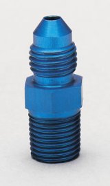 Aeroquip AN to NPT Adapter Fittings FBM2005 Fitting, Adapter, NPT, Straight, Aluminum, Blue Anodized, -6 AN, 3/8 in. NPT, Each thumbnail 2