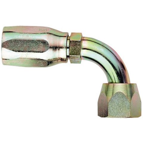 Aeroquip Reusable Hose Ends FBM1389 Fitting, End, AQP High Pressure, 90 Degree, -6 AN to 9/16 -18 in. Female Thread, Steel, Natural, Each thumbnail 2