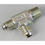Aeroquip Tee Adapter Fittings FBM2701 Fitting, Adapter, Male Run Tee, -4 AN, 1/8 in. NPT, -4 AN, Steel, Each thumbnail 1