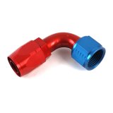 Aeroquip Reusable Hose Ends FBM1035 Fitting, End, 90 Deg Elbow -12 AN, Alum Non-Swivel, Red/Blue, Each thumbnail 1