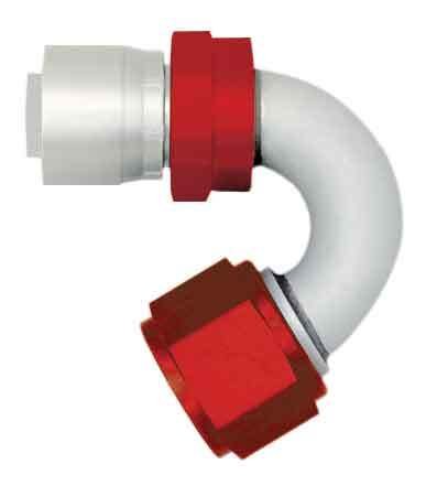 Aeroquip Crimp Hose Ends FBM4255 Fitting, End, AQP/StartLite Hose, 150 Degree, -12 AN to Female -12 AN, Aluminum, Natural/Red, Each thumbnail 2