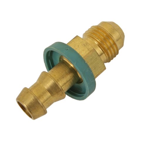 Aeroquip Socketless Hose Ends FBM1445 Fitting, End, AQP Socketless, Straight, -6 AN Barb to Male -6 AN, Steel, Natural, Each thumbnail 1