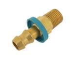 Aeroquip Socketless Hose Ends FBM1207 Fitting, End, AQP Socketless, Straight, -6 AN Barb to Male 1/4 in. NPT, Brass, Natural, Each thumbnail 1