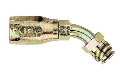 Aeroquip Reusable Hose Ends FBM1382 Fitting, End, AQP High Pressure, 45 Degree, -6 AN to 5/8 -18 in. Male Thread, Steel, Natural, Each