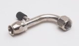 Aeroquip Air Conditioning Hose Ends FCE1834 Fitting, Nickel Plated, Steel, A/C, 90 Degree, -10 AN Female, O-Ring, Charge Port, Reusable, Each thumbnail 2