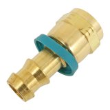 Aeroquip Socketless Hose Ends FBM1233 Fitting, End, AQP Socketless, Straight, -8 AN Barb to Female -8 AN, Brass, Natural, Each thumbnail 1