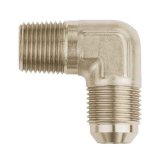 Aeroquip AN to NPT Adapter Fittings FBM2611 Fitting, Adapter, NPT, 90 Degree, Steel, Yellow Dichromate, -4 AN, 1/8 in. NPT, Each thumbnail 2