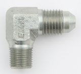 Aeroquip AN to NPT Adapter Fittings FBM2611 Fitting, Adapter, NPT, 90 Degree, Steel, Yellow Dichromate, -4 AN, 1/8 in. NPT, Each thumbnail 4