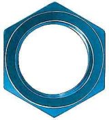 Aeroquip Bulkhead Nuts FBM2099 Fittings, Nut, -4 AN, Aluminum, Blue Anodized, Pair thumbnail 2