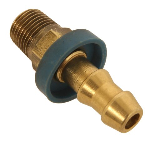 Aeroquip Socketless Hose Ends FBM1200 Fitting, End, AQP Socketless, Straight, -4 AN Barb to Male 1/8 in. NPT, Brass, Natural, Each
