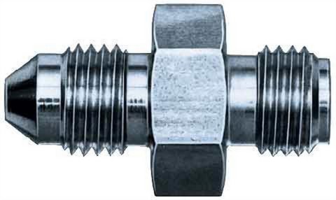 Aeroquip Brake System Adapter Fittings FBM2926 Fittings, Brake, Steel, Zinc Plated, Male -3 AN to Male 3/8 in.-24 Thread, Inverted Flare, Pair thumbnail 3